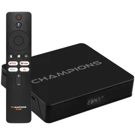 Azamerica Champions Fire 4K Ultra HD com IPTV de 16GB 2GB RAM - Preto