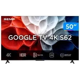 Smart TV 50" SEMP 4K UHD LED 50S62 Google TV AiPQ Google Assistente 3 HDMI