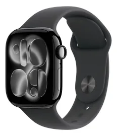 Apple Watch Series 11 GPS - Caixa preta brilhante de alum�nio � 42 mm - Pulseira esportiva preta