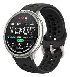 Rel�gio Smartwatch Amazfit Active 2 Amoled 1,32 Com Gps 5atm Caixa Prateado Pulseira Preto