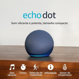 Echo Dot (Gera��o mais recente) | Smart speaker com Alexa, som vibrante e potente, Wi-Fi e Bluetooth |