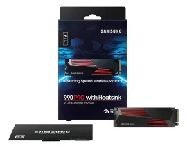 Ssd Samsung 990 Pro M.2 2280 Nvme 1tb Pcie Gen 4.0 X4 Nvme 2.0 Compat�vel Com Ps5 Cor Preto